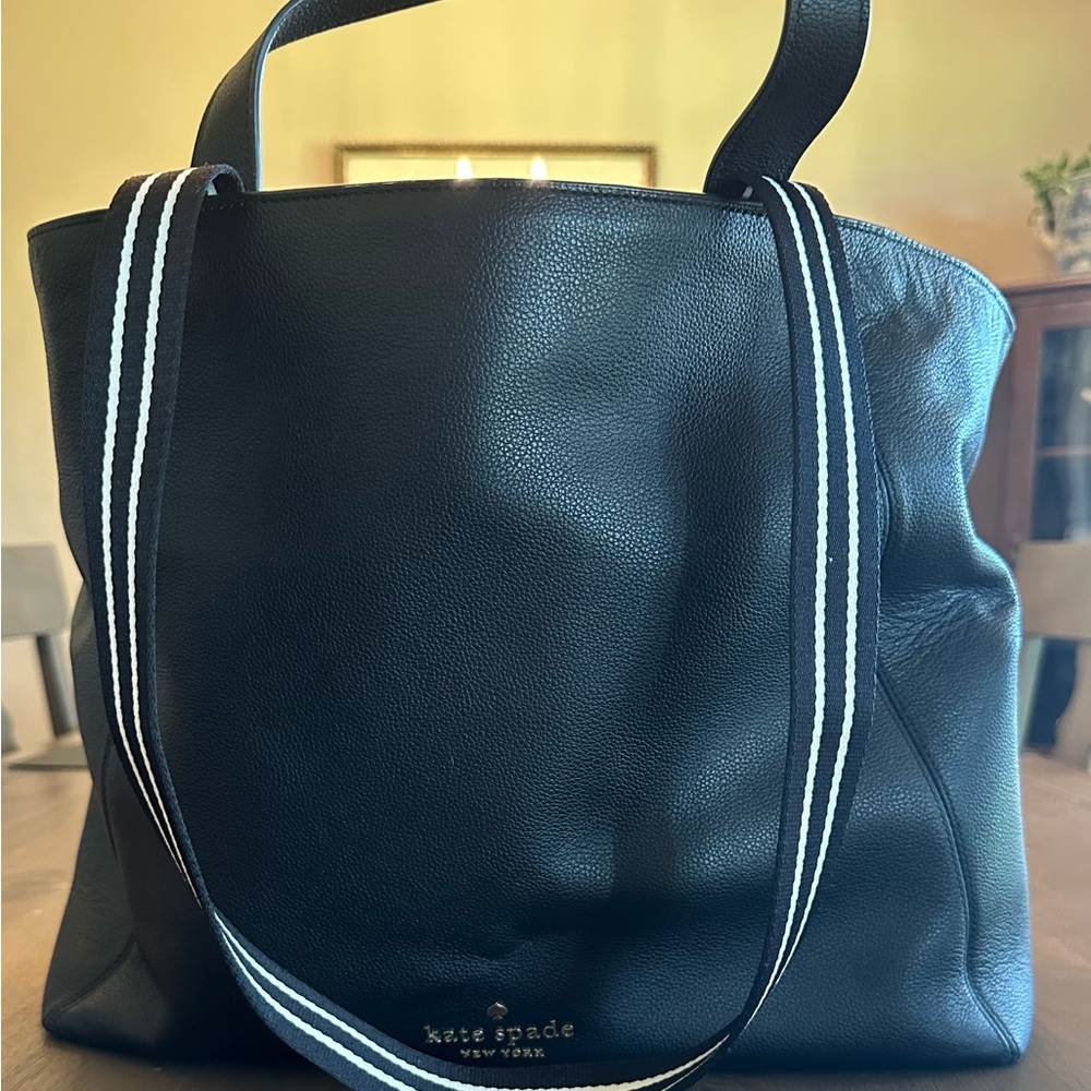 Kate Spade Black Structured Tote Bag